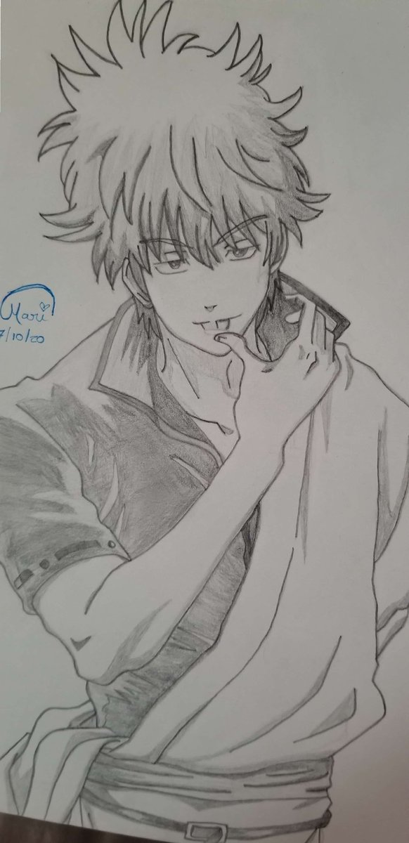 astarionssweet's tweet photo. Reposting my sketch of Gintoki of this official art for his birthday!

I did it 6 years ago OMG 

Happy Birthday Gintoki~ 🎂🤍

#坂田銀時誕生祭2026 #坂田銀時生誕祭2026 https://t.co/Oo4PKdQjlO