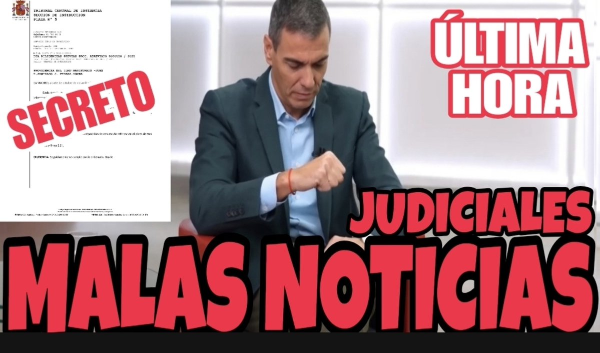 UACD_Youtube's tweet photo. 🔥BRUTAL MAZAZO DE LA UCO Y LA AUDIENCIA NACIONAL A PEDRO SÁNCHEZ ANTES DE LAS ELECCIONES POR EL CASO CLOACAS🔥
He tenido acceso al informe de la UCO remitido al Juez Pedraz de la Audiencia Nacional, y es demoledor.
Encargos propios de la Mafia siciliana para silenciar a jueces molestos para Pedro Sánchez.
Los pelos como escarpias.

Por otro lado, el Juez Pedraz ha dictado un auto, al que también he tenido acceso, que textualmente dice que no imputa al PSOE "en este momento" aunque los hechos investigados tengan "apariencia delictiva por parte del PSOE" y esto es porque estamos en período preelectoral, pero deja bien claro que llegarán las imputaciones en cuanto pasen las elecciones.

El caso cloacas es lo más grave que ha pasado en España desde el 78, una organización criminal y mafiosa presuntamente encargada de destruir y aniquilar a policías y jueces molestos para Pedro Sánchez y sus familiares, incluso encargando "trabajos" a clanes gitanos y de la droga.

No basta con echar a Sánchez del Gobierno.
Debe ser juzgado y condenado como líder de una presunta organización criminal y mafiosa que jamás debió llegar al Gobierno de España.

-Todo al detalle en un video que ha reventado hoy YT👇
https://t.co/feH93dq0oL

(Sigue esta cuenta para estar siempre informado por una de las Acusaciones Populares más activas de España).