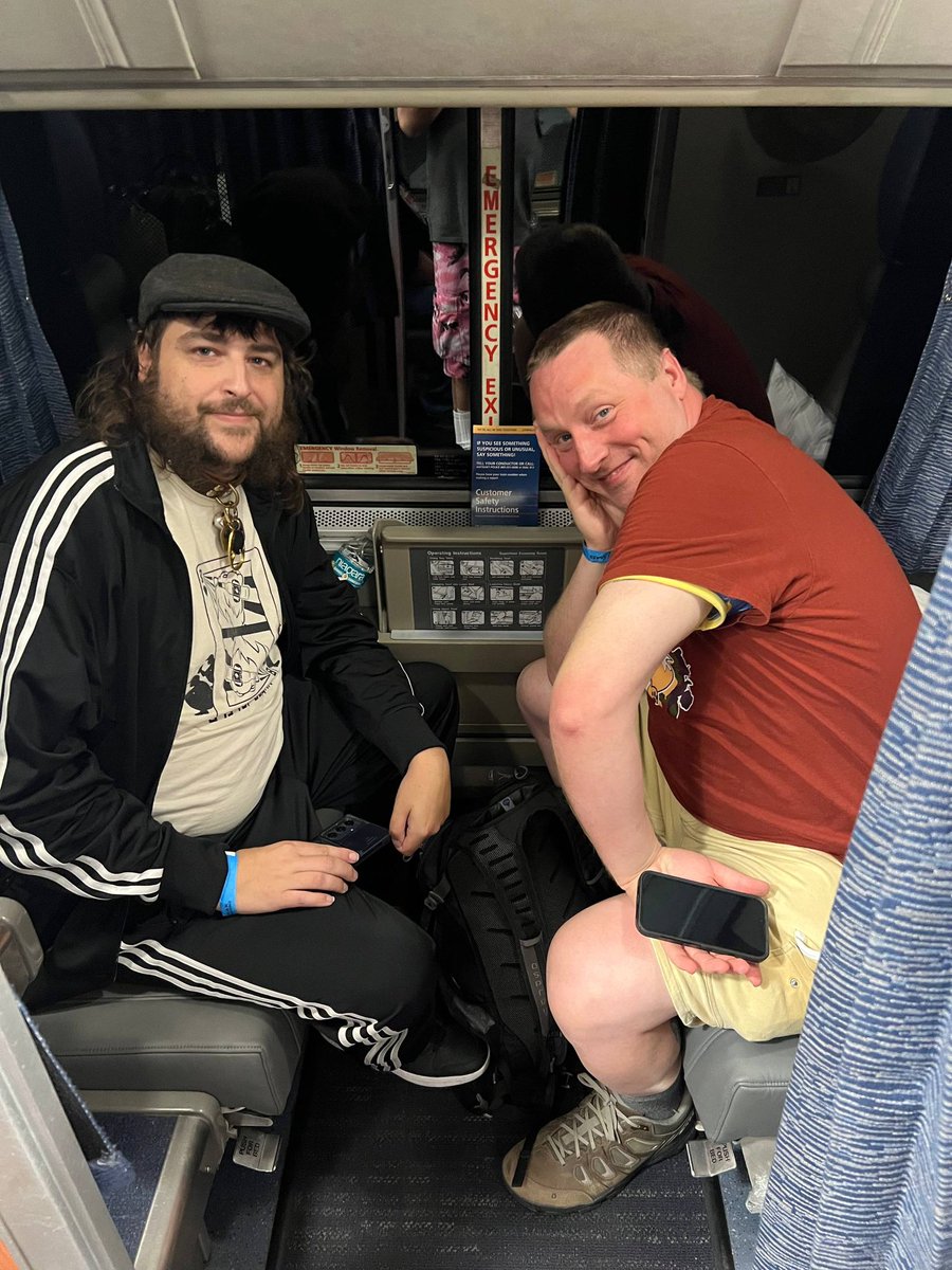 damaronwolf's tweet photo. Train travel is so awesome!!

Me and @SpottyMulletMew are settled in our roomette for the next 48 hours. So are @gradientwolf and @ScooterThePanda 

BLFC HERE WE COME!! https://t.co/PsEfBbjhVV