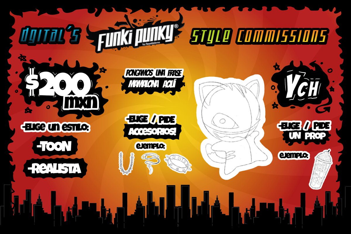 DgitalWK's tweet photo. Funki punky YCH! Al increible estilo del rock de los 2000´s y con toda la actitud! 📷📷📷📷
#ych #furry #funkipunky #commissionㅤ #nostalgia https://t.co/UBdBomGVz7