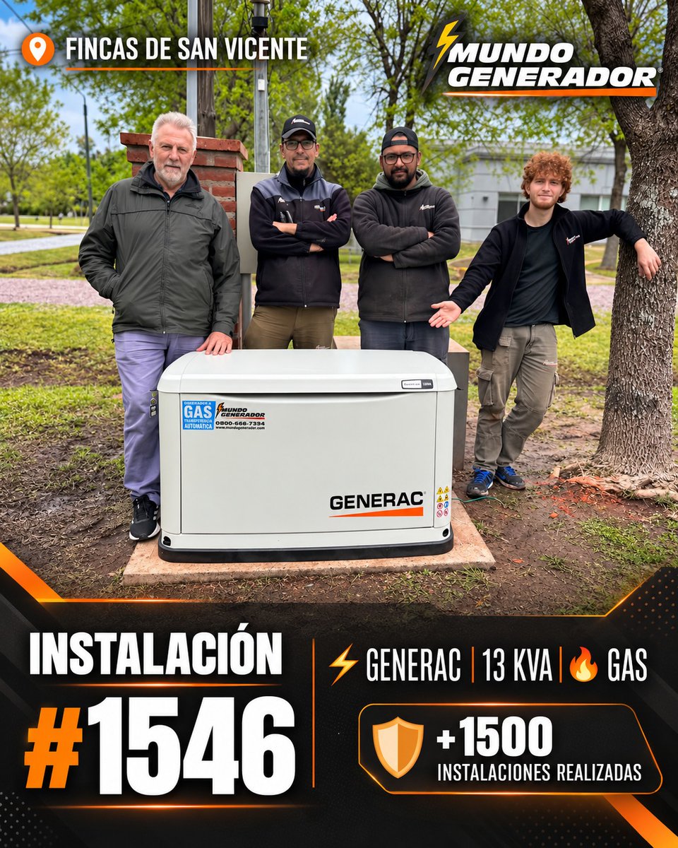 MundoGenerador's tweet photo. INSTALACIÓN Nº1546 ⚡ de un GENERAC 13KVA MONOFÁSICO en FINCAS DE SAN VICENTE 🏡🔴
Seguimos llevando energía confiable y respaldo a nuevos hogares. 💪⚡
.
Mundo Generador / TodoGeneradores Service Oficial GENERAC en Argentina 🇦🇷 https://t.co/zZlG7Jm52u