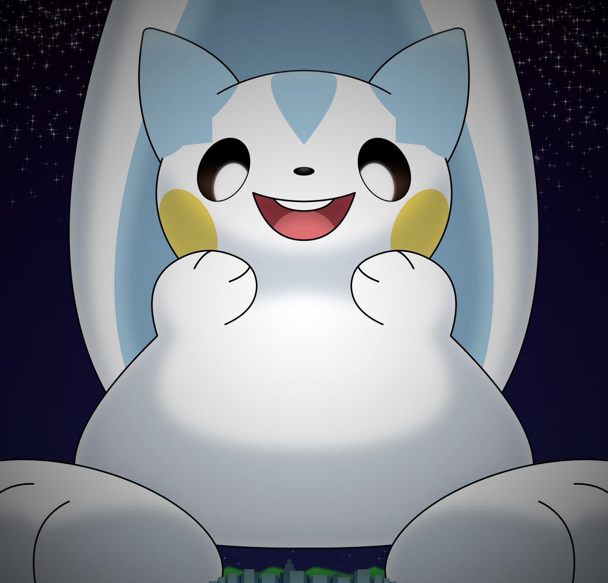 kamu_kurosiro's tweet photo. Big Pachirisu looming tiny city :D
Comission for @GiganticCherrim https://t.co/ZHxlC5cfkC