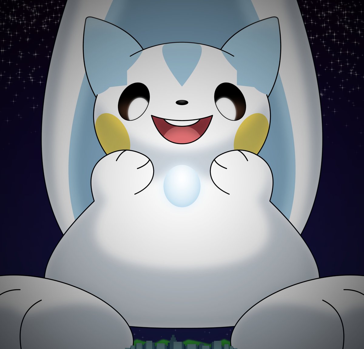 kamu_kurosiro's tweet photo. Big Pachirisu looming tiny city :D
Comission for @GiganticCherrim https://t.co/ZHxlC5cfkC