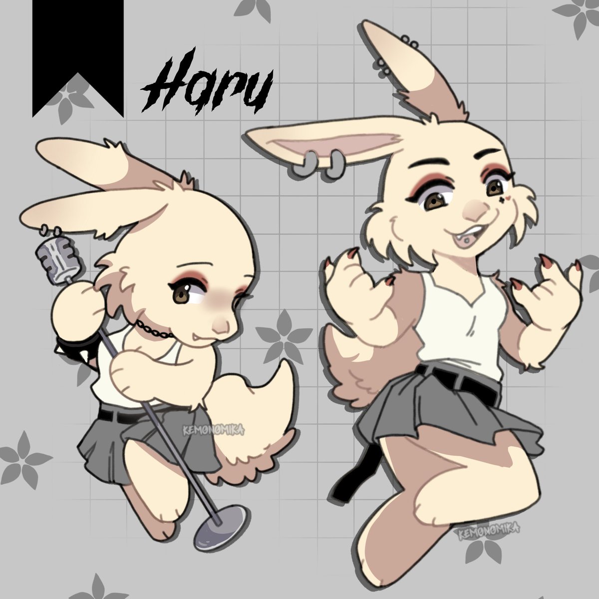 kemonomika's tweet photo. 🐇🎙️Band AU: Haru 🎙️🐇
On Haru in this AU:
-Lead singer in a band with Louis, Jack, and Bill
-Has fangs (body mod, matching with Louis)
- Crushing on groupie Juno
#furryartwork #beastarsanime #beastarsart #beastarsbandAU #furryart https://t.co/2U60NsjIdJ