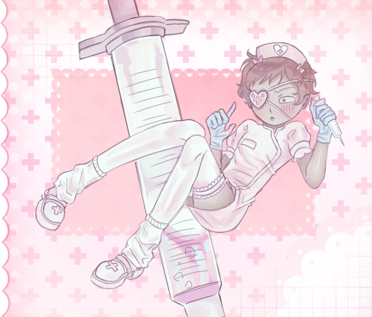 _4x33t_'s tweet photo. evil mo nurse redraw https://t.co/HjgGVVIFlO