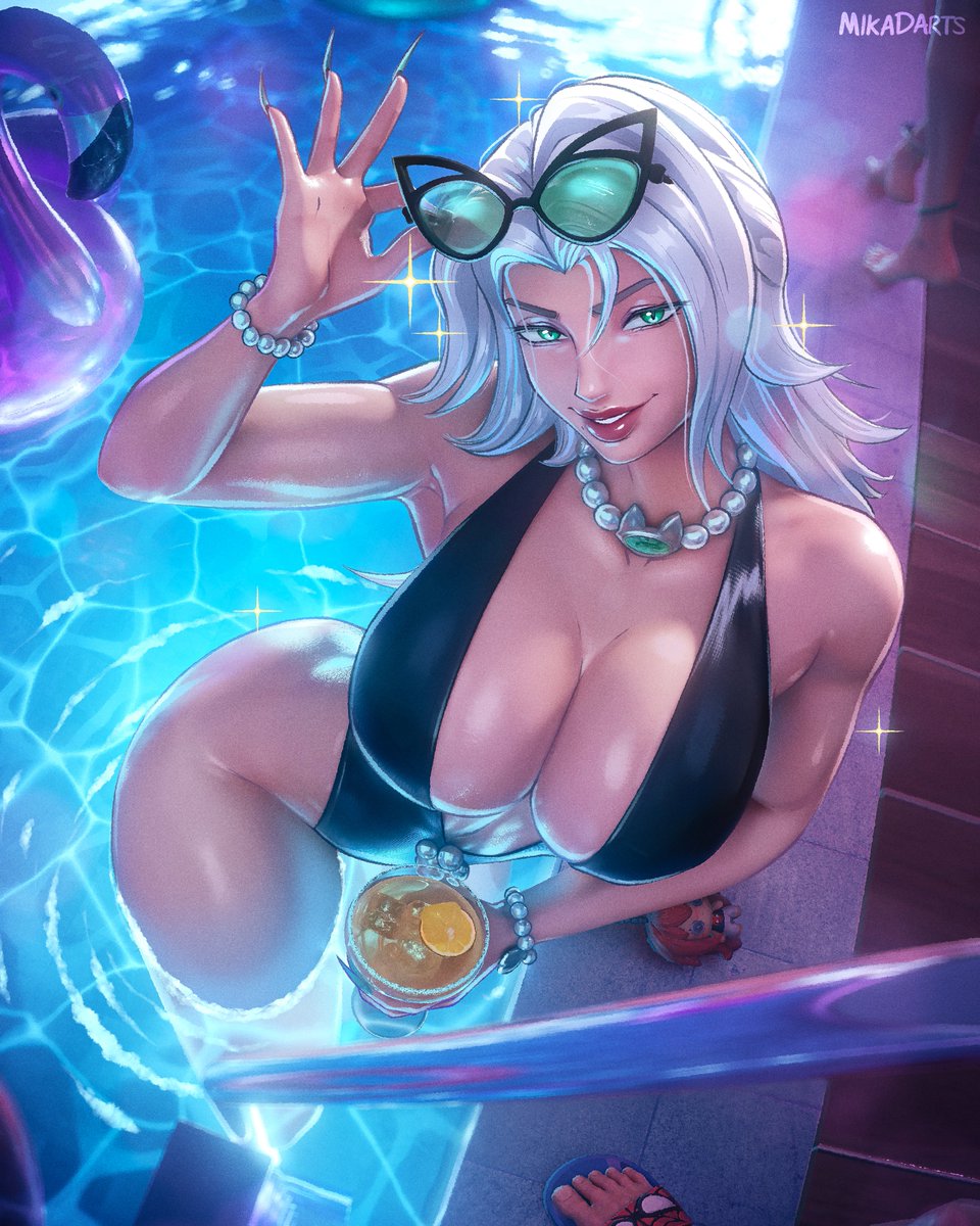 MikaDArts's tweet photo. Poolside Black Cat🐈‍⬛ https://t.co/W5YuXo6CbI