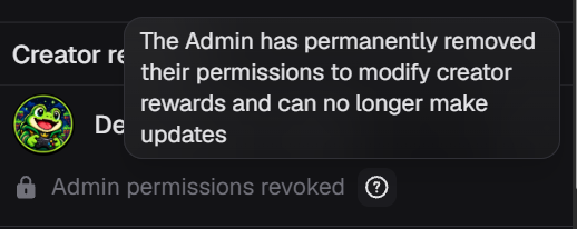 TheDegenArcade's tweet photo. Creator reward settings are now permanently locked.

The 50/50 split cannot be edited or redirected later. No hidden changes, no moving the goalposts.

Play: https://t.co/6a8X9U4jDu

CA: 3Bg43FzkcbnXcn9HPx2mRqPdYARXW1Ev3W9HTQJbpump https://t.co/L013LlzW99