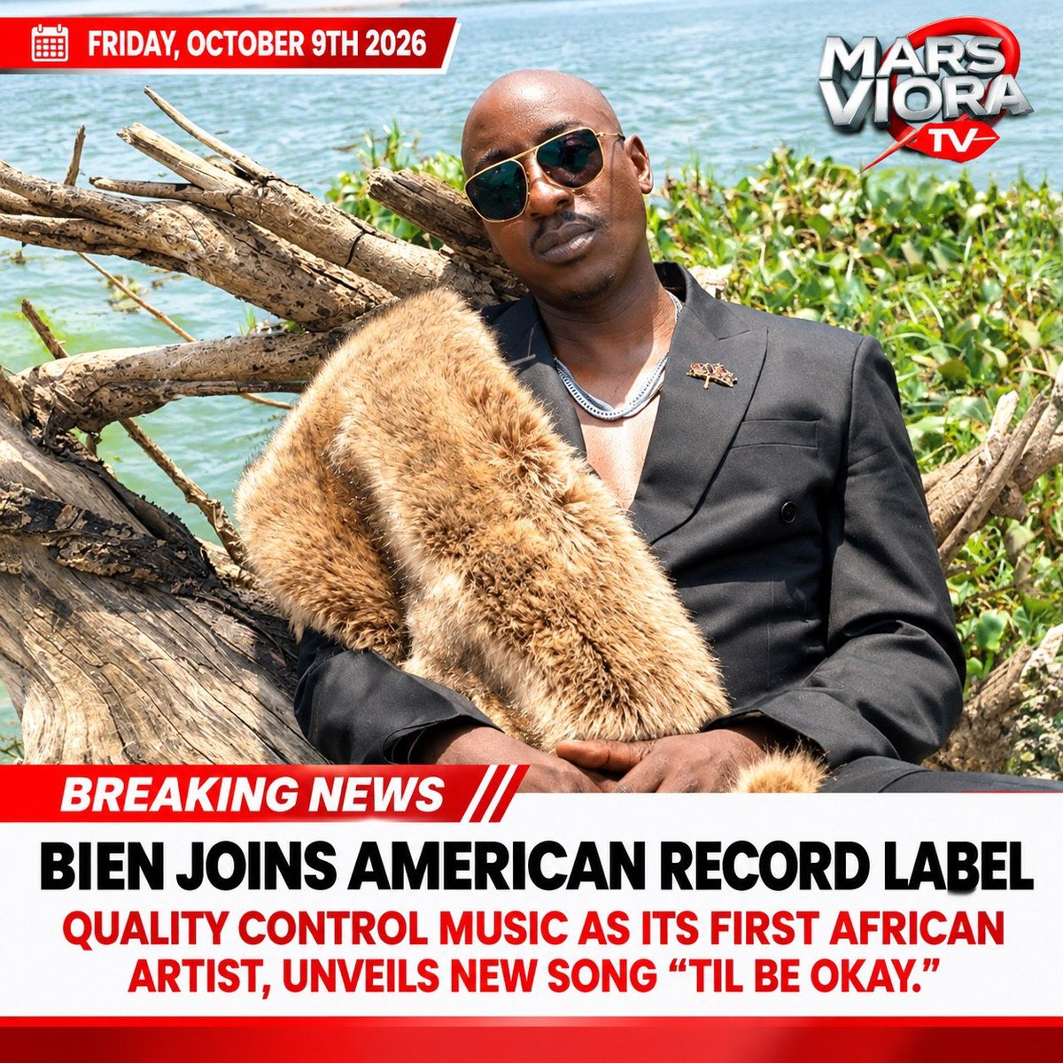 SayyHassan's tweet photo. Kenyan music star Bien makes history as the first African artist to join American record label Quality Control Music, marking a major milestone in his international career. He also unveils his new song, “I’ll Be Okay.” 🎶
#Bien #QualityControlMusic #IllBeOkay Buffalo https://t.co/p17GzthvBO