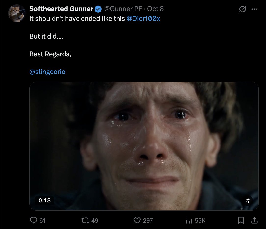 Gunner_PF's tweet photo. 300k views across just 4 posts from our account

early https://t.co/DgUlv7srKZ