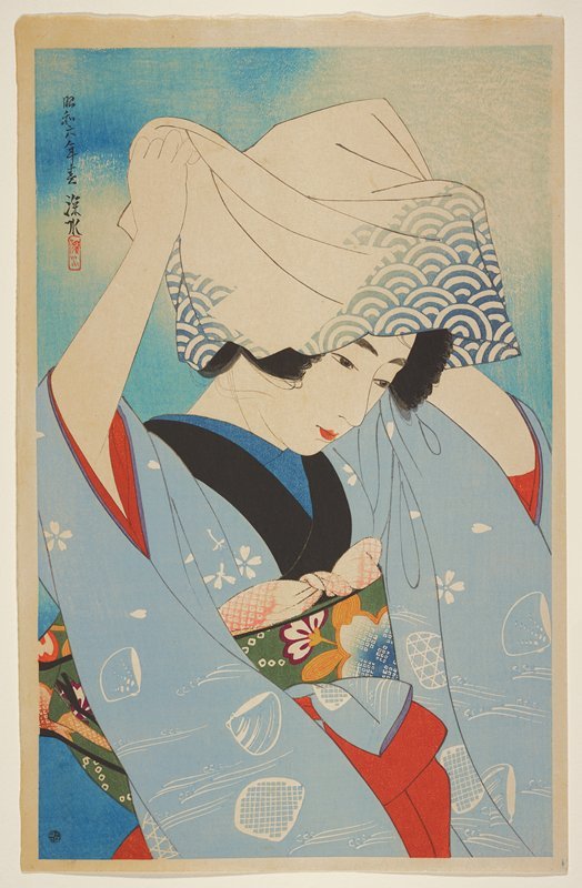 JapanTraCul's tweet photo. Shellfish Gathering, by Ito Shinsui, 1931 https://t.co/SlsA4JTMuY