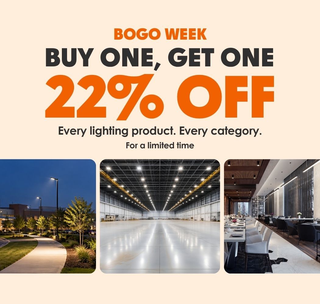 warelightcom's tweet photo. BOGO Week is here! Buy one lighting product, get one 22% off across our entire website. Every product. Every category. For a limited time. Shop now!

https://t.co/hWKouBNTTf https://t.co/1Jfzq15dO4