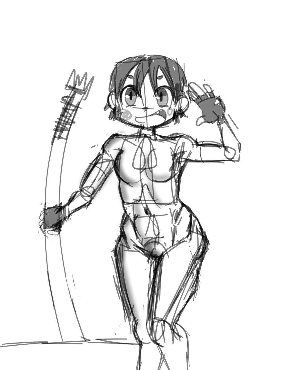 EutomiGami's tweet photo. Boceto de nuevo personaje con nombre "Guiya" ....y por cierto en la primera imagen no está desnuda 😑 está con un traje blanco :vv XD https://t.co/mt0XTGX7oC