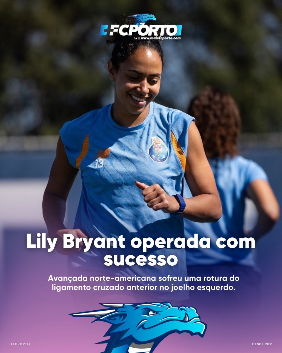 fcportofeminino's tweet photo. A nossa Lily Bryant foi operada com sucesso a uma rotura do ligamento cruzado anterior no joelho esquerdo.
Segue-se agora o processo de recuperação.
Força Lily, estamos contigo 💙
#FCPortoW
@maisFCPorto • @fcportofeminino https://t.co/QIk3ujJM4p