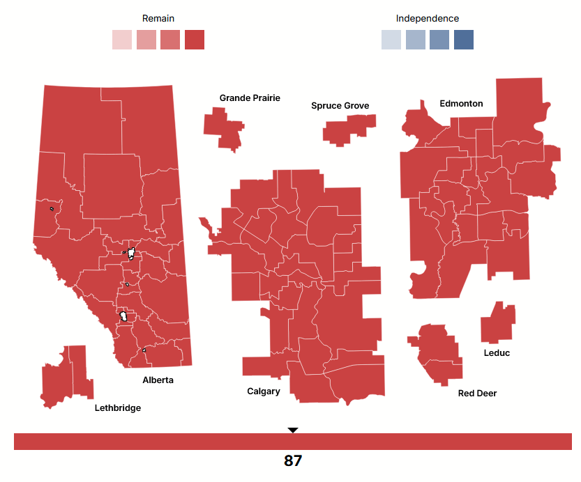 CanadianPolling's tweet photo. Here's that Leger referendum poll modelled out https://t.co/Ny9nSK4QgS