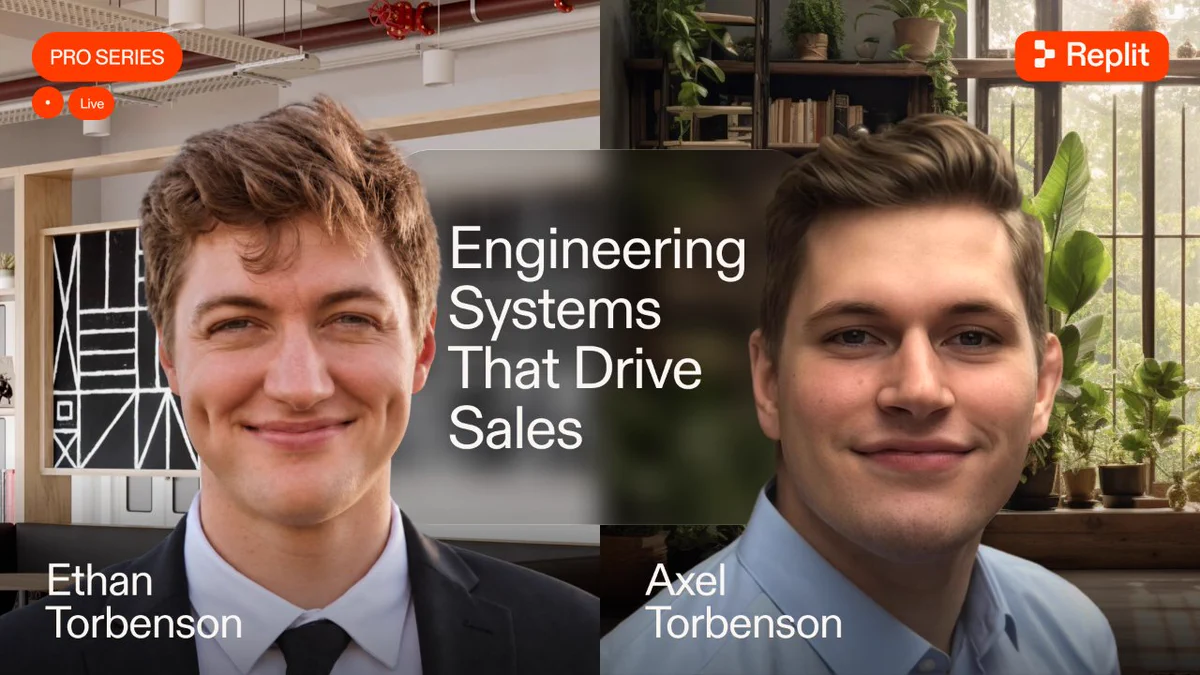 <https://t.co/jxvysLI0v2>
 [↧](https://t.co/jxvysLI0v2) Replit ⠕ Engineering Systems That Drive Sales (Replit Pro Series) https://t.co/jxvysLI0v2 https://pbs.tw
