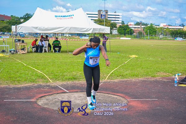 waug_26's tweet photo. Pure strength on display by women athletes during Shot Put at the 15th WAUG Games OAU, Ile-Ife 2026!

Heavy metal, heavier impact! 🏋🏾‍♀️🔥

Power. Focus. Release! 💥

She didn't just throw it— she LAUNCHED it!💪🏽❤️✨

#OAUWAUG2026 https://t.co/4o57fzApmr