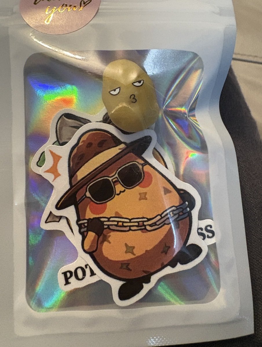 RedLineCommuter's tweet photo. @CardiffElect The Cardiff candy people sent me Cardiff stickers and a little potato!! 😍 https://t.co/NmKSFdXiqX