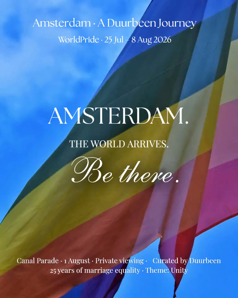RoseAlGhamdi1's tweet photo. Amsterdam, 25 July–8 August 2026. WorldPride arrives for a historic celebration of love, freedom and unity. Experience the Canal Parade, exceptional stays, dining and hidden gems. DM “AMSTERDAM” for a private itinerary. https://t.co/2fxHchE5a5