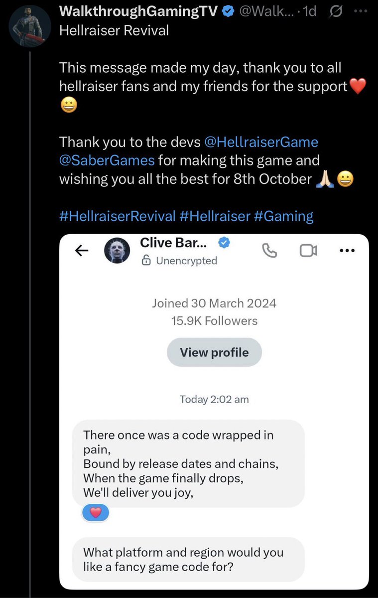 Bdrake3299's tweet photo. @HellraiserGame You know whats really trembeling? The fact that @BossTeamGames  still hasn't told us shit and you won't fucking help us either but you fucks can give out free game codes while telling us there is a delay https://t.co/1YGEddXl9e