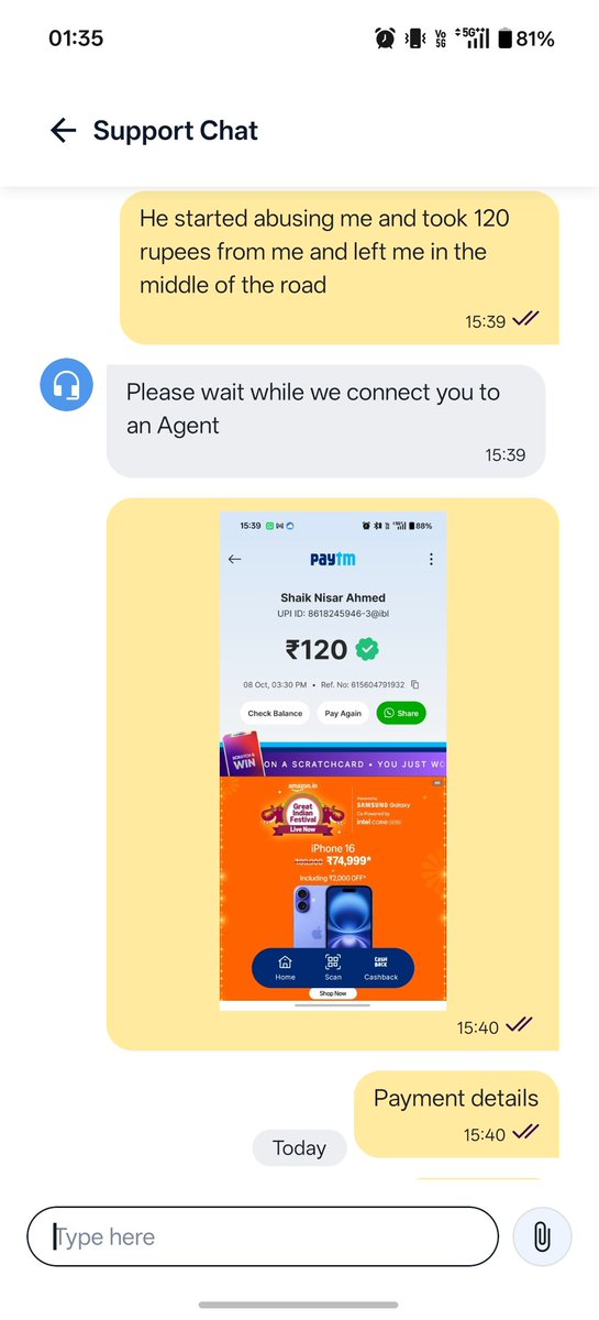 aditya_telkar23's tweet photo. Hi @rapidoapp_ , I assume you don't have a customer support executive team to respond, lately I've realised it, pls show some concern towards the customers.
My concern is in the attached screenshot with unresolved issues in your application. Thanks. 
@rapidoapp_ https://t.co/juDCdUoG6Y