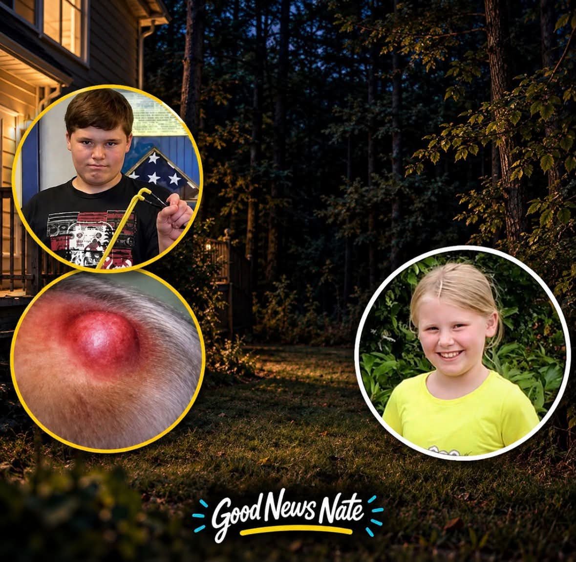 DOGEQEEN's tweet photo. An 8-year-old girl was being dragged toward the woods by a stranger when her 13-year-old brother spotted them from his bedroom window.

Owen Burns had heard his little sister’s desperate screams coming from outside. When he realized what was happening, he knew he only had seconds to save her.

He looked around his room and grabbed the only weapon he had, a slingshot. He loaded it with a marble, aimed at the stranger from nearly 200 feet away, and struck him in the head. Then he fired a rock, hitting him again in the chest.

His little sister broke free and ran as fast as she could back home.

And here’s the incredible part. When police later arrested a suspect, the injuries from Owen’s slingshot were so severe that they helped them identify him as the attacker.

If Owen had missed those shots, his little sister could have disappeared into the woods with a complete stranger, possibly never to be seen again.

Sometimes the bravest heroes are the ones you’d least expect. Owen was only 13, but when his little sister needed him most, he didn’t hesitate. And that deserves some recognition.