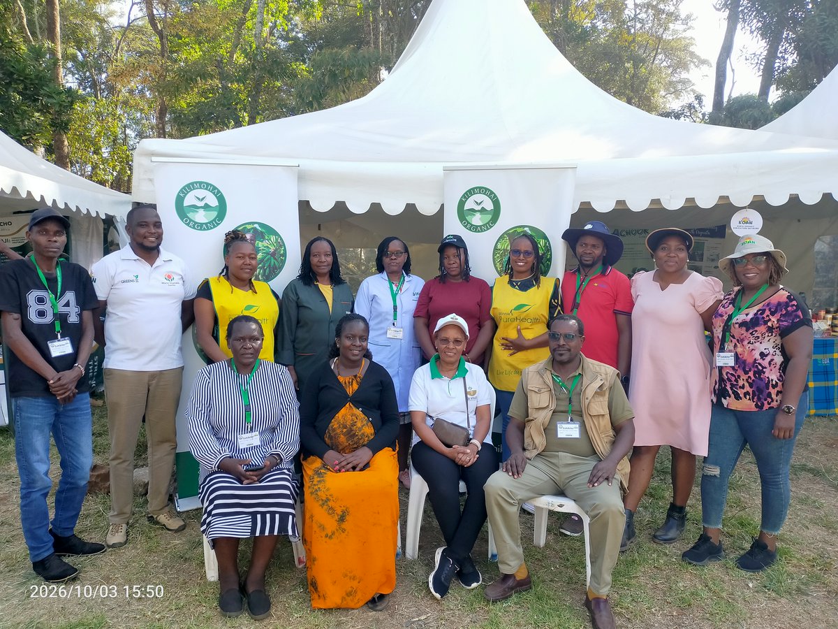 KoanKenya's tweet photo. 💚A BIG THANK YOU to our partners who exhibited under the KOAN Kenya Organic Stakeholder booth at #NairobiInternationalTradeFair2026! From organic farm inputs to healthy foods &amp; innovative avocado products, you showcased the power of organic agriculture. 
@kilimohai_ke 
#organic https://t.co/9WQNj7tiyJ