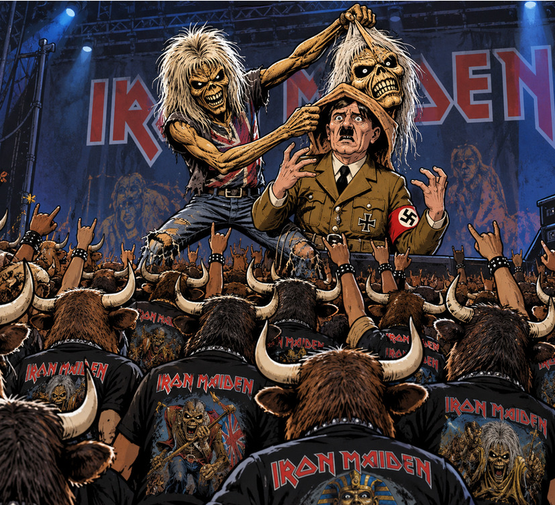 MetalComLula's tweet photo. @IronMaidenBRZ @demetriovec Tem que ser imbecil pra vestir camisa do Iron e reproduzir mentiras como um boi amestrado.

Décadas ouvindo uma banda que canta sobre guerras, massacres e manipulação pra terminar como idiota útil, repetindo merda.

Você pode conhecer a discografia, mas não entendeu porra nenhuma https://t.co/9KnLnVhSJT