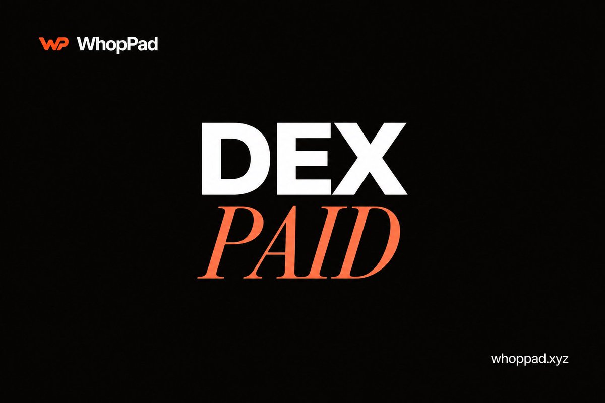 WhopPad's tweet photo. DEX paid. Back to building.

https://t.co/WIhL1mYfON https://t.co/3l3Aq7zB56