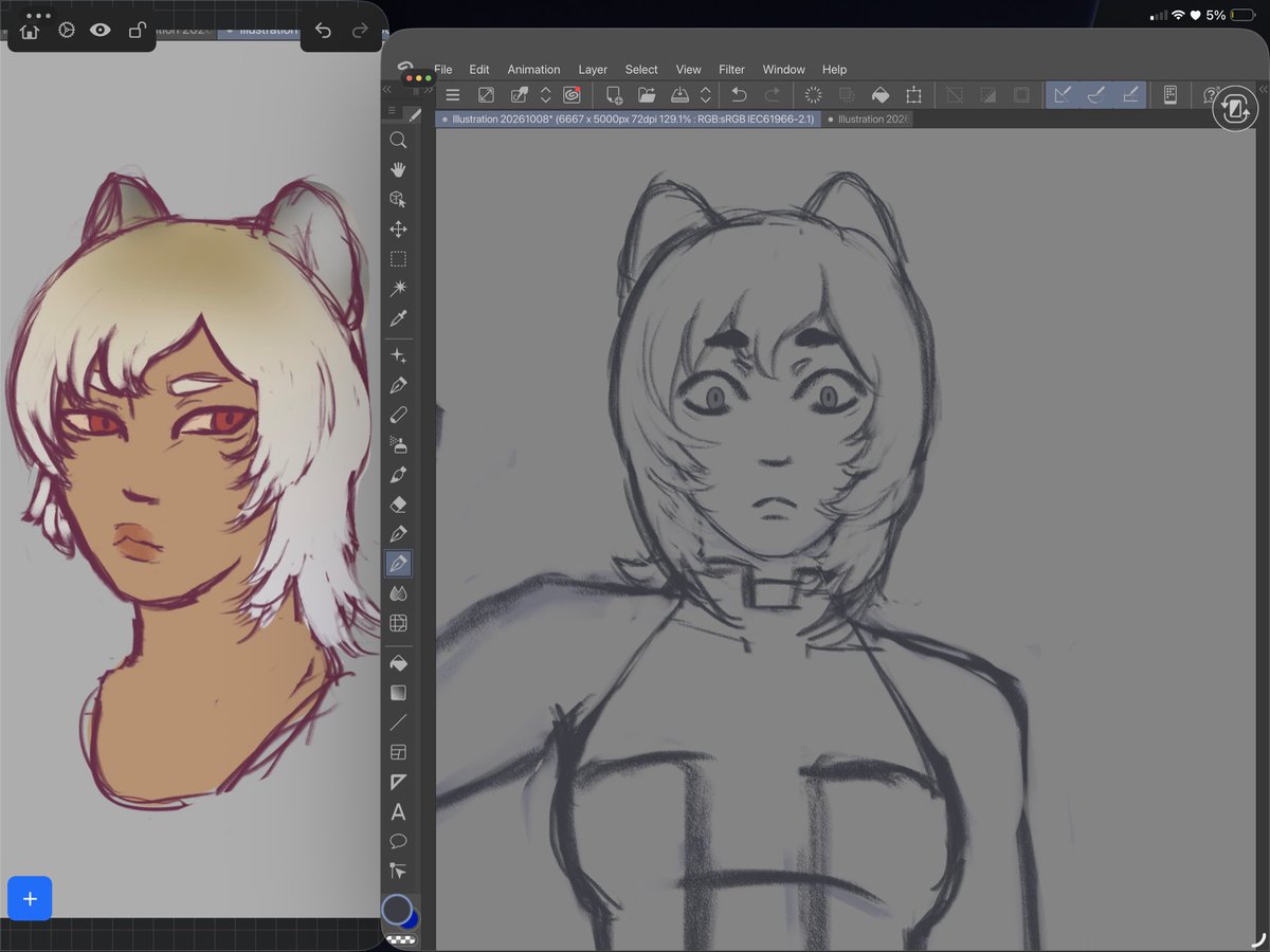 streywyd's tweet photo. hmmm redesigning her… i wanna see how she is w small pupils https://t.co/vpbAlta315