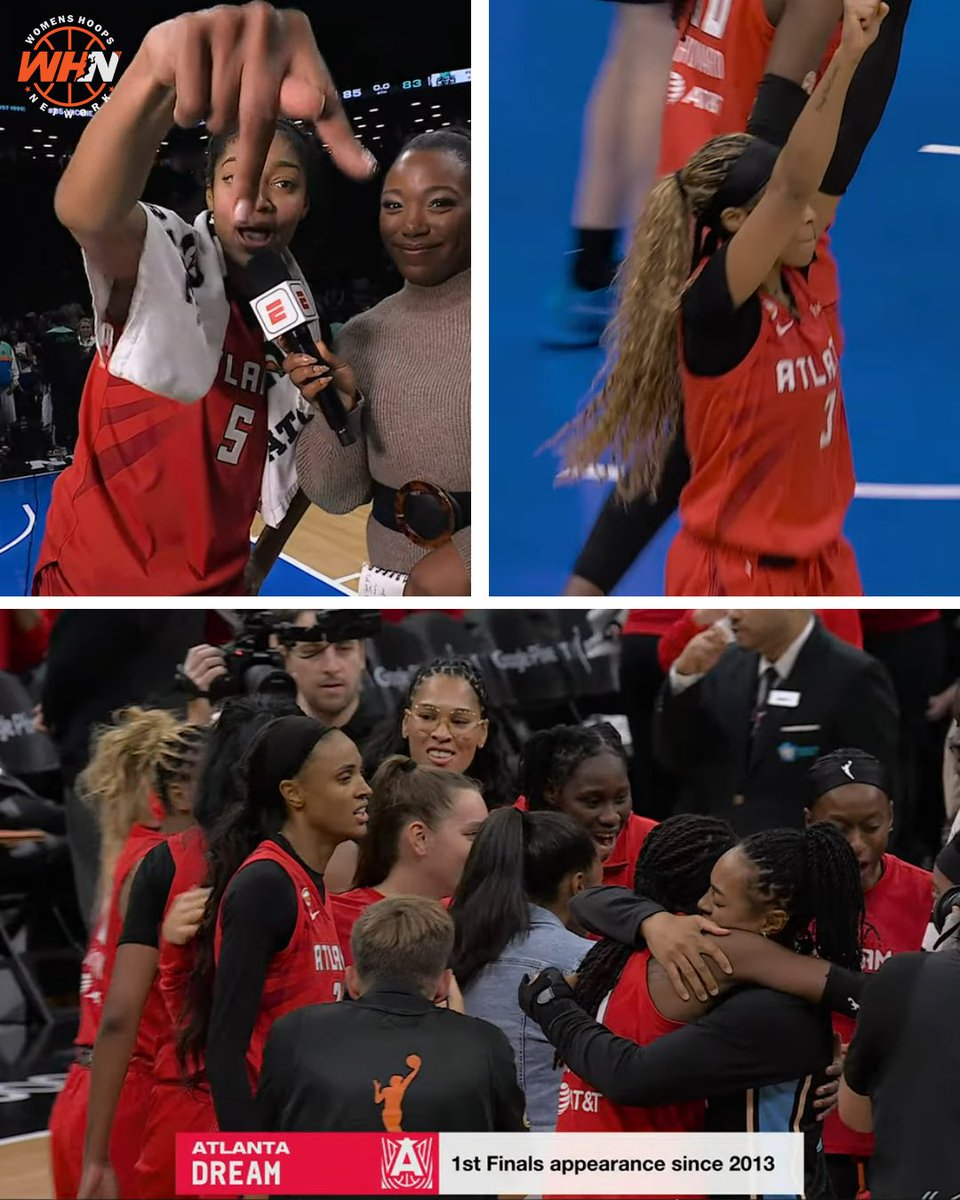 WomensHoops_USA's tweet photo. ANGEL REESE TONIGHT:
22 PTS - 9 REB - 3 AST - 2 BLKS

JORDIN CANADA TONIGHT:
19 PTS - 11 AST - 5/8 FG

ATLANTA SWEEPS NEW YORK TO ADVANCE TO THE WNBA FINALS!!!!!! https://t.co/EAkHnMBivf
