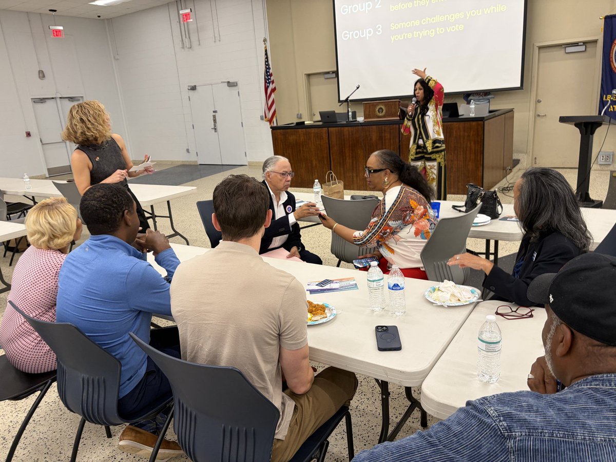fultondems's tweet photo. Thank you to everyone who came out to last night's county meeting! ๐
Early voting starts THIS Tuesday, Oct. 13, and runs through Oct. 30 at any early voting location in Fulton County. Find yours at https://t.co/vu4yPbSzOA ๐ณ๏ธ
#EarlyVoting #GADems https://t.co/CDKciYsKUU