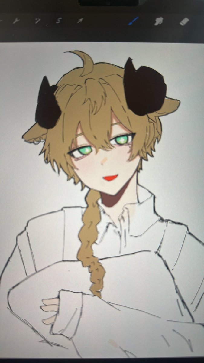 TAT__wan's tweet photo. @otogi_212 昨日配信行って名前呼ばれて嬉しかったから描いてる！笑 https://t.co/3ItP4JTYbx