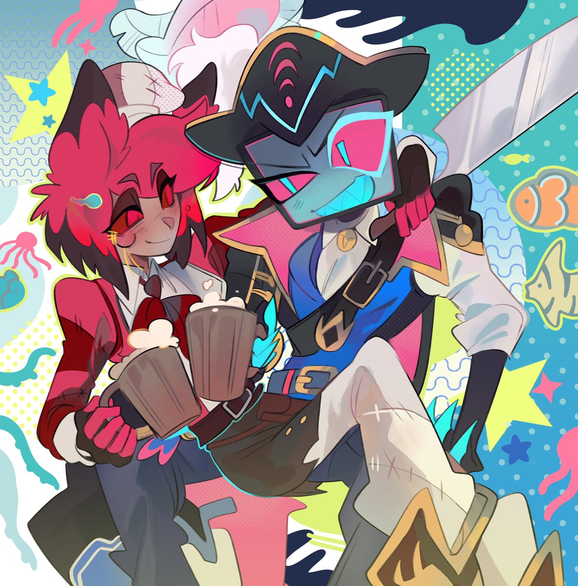 alhyde_'s tweet photo. the second new merch drops I'm on it to draw radiostatic because I'm starving 😩 (new variant yay!)
#radiostatic #voxal #staticshanty #piratemedia https://t.co/5LsIS2Pycj