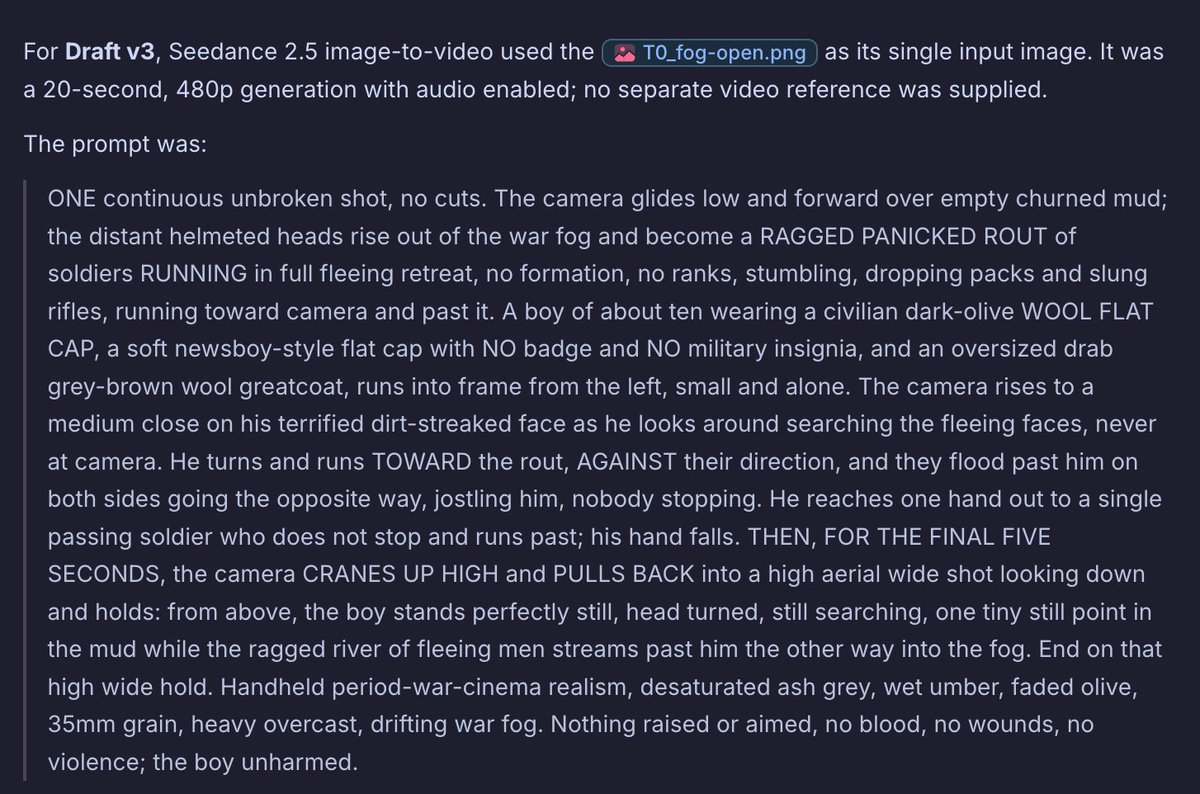 EZheng66099's tweet photo. The cool thing is, 
when you have a real collaborator that understands you, and can translate it into the language that models get it, it makes a creative's life much easier. 

This is just v3, but actually v2 was not bad at all too. 
@startvoyager 

This is a random idea I came up with, and wanted to turn it into a cinematic shot.