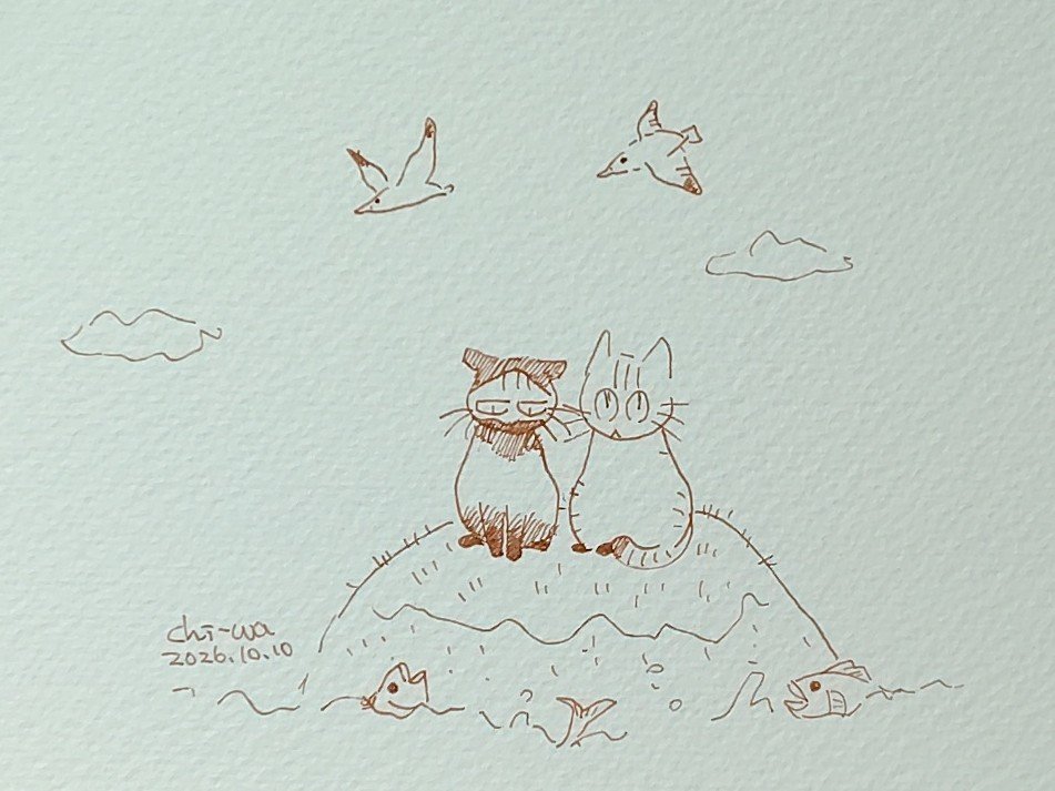 daresorearecore's tweet photo. 今日は島の日らしい。
#イラスト #猫 #今日は何の日 https://t.co/a8kEvtJlkH