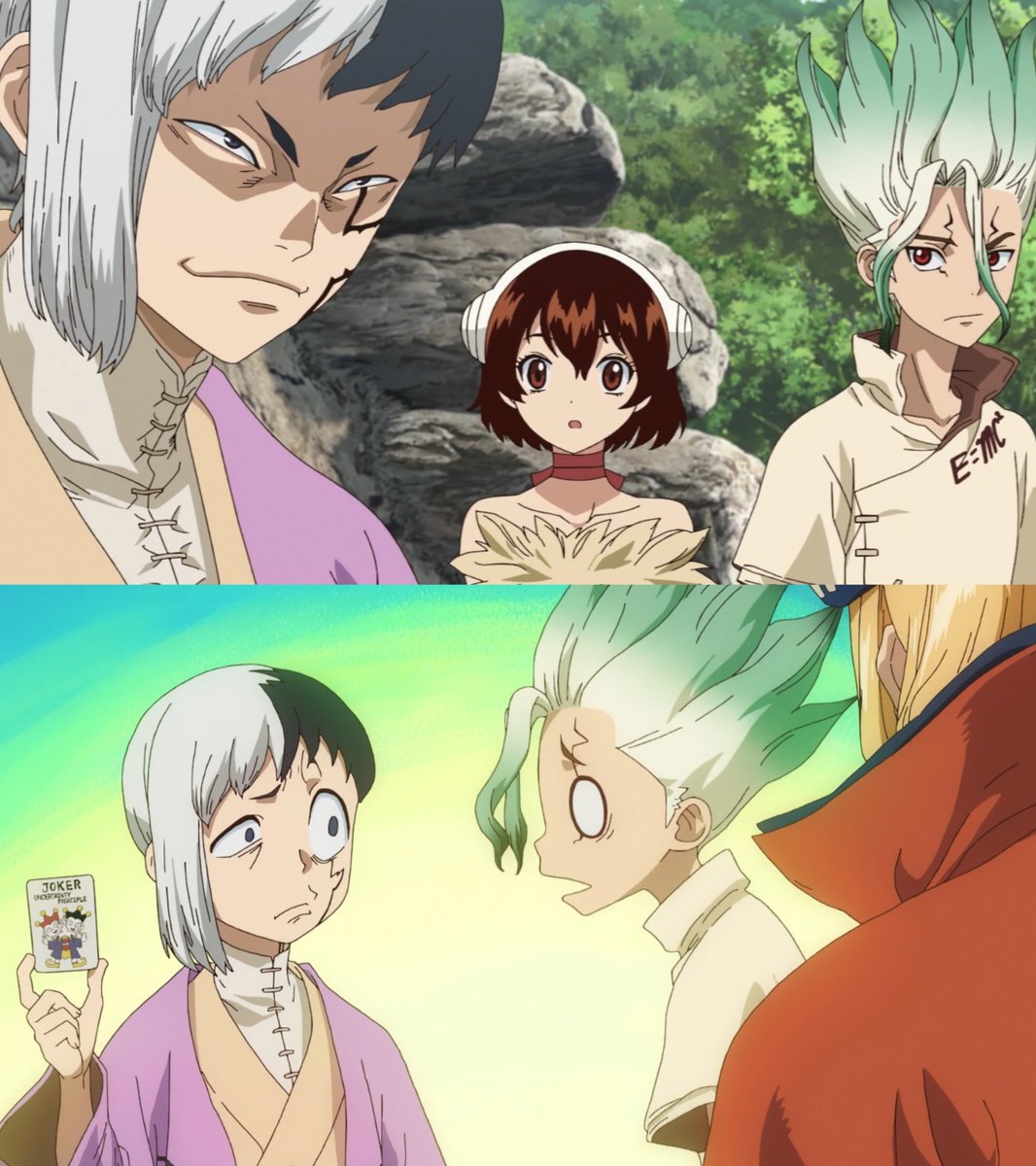Nonn_gen's tweet photo. Gen and Senku have been in sync from the start, they don't need many words to know what the other is planning and they don't hesitate to follow it. Soulmate stuff
#sengen https://t.co/WLFFOfkpzf