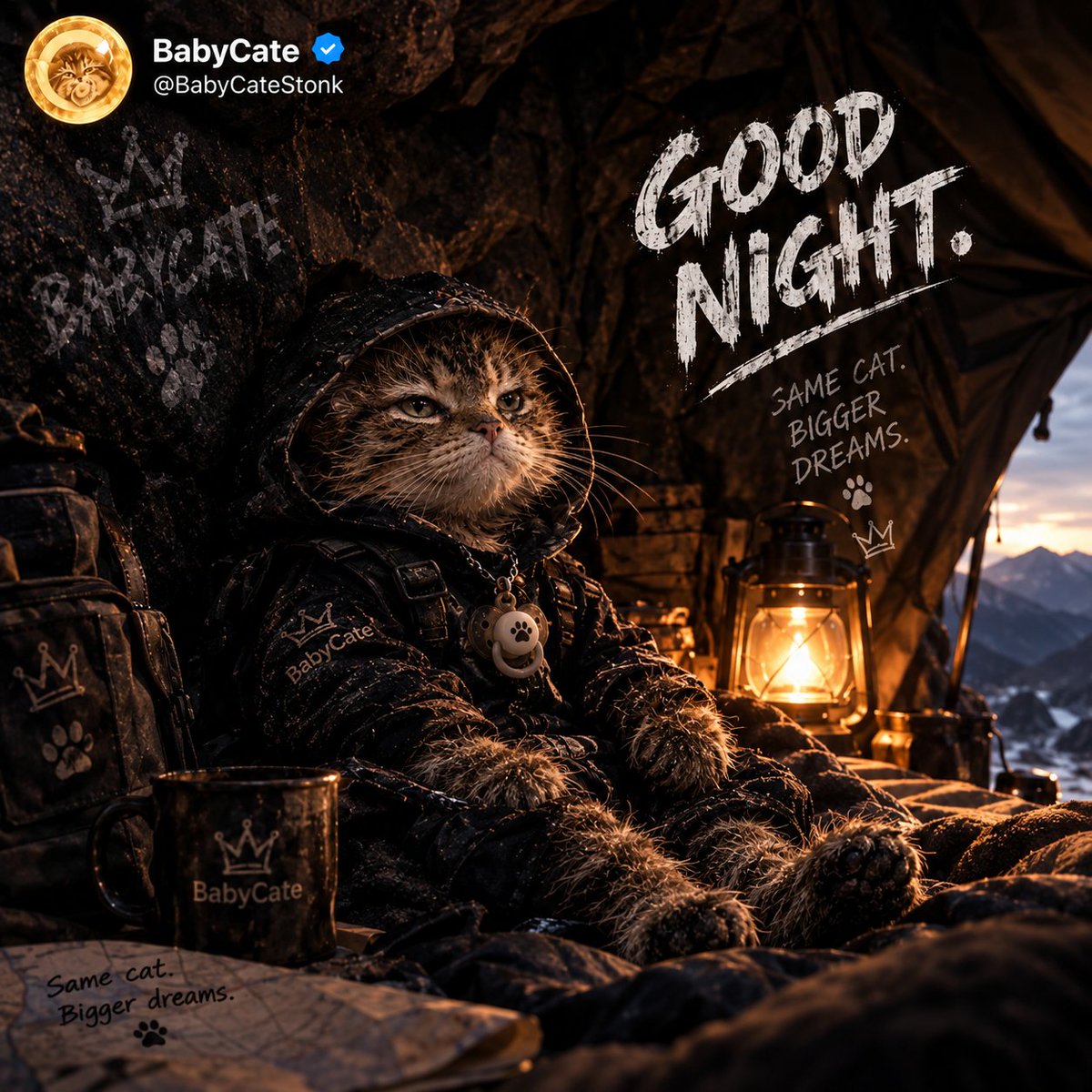 BabyCateStonk's tweet photo. Early GN. Day 15 CTO Leader diary:
@BabyCateOnStonk , @AltsalldayOne speaking:
I will give everyone a 12 hour window to Buy Any Dips Going Forward.
Give Every Community Member Who Stayed and Build with Us a Chance for a 100X for Themselves.
That Taste of some Life Changing Money at 40k mcap.
If only a handful of us are celebrating.
It will Not be as Fulfilling as 270+ TG Community Members Celebrating Together 1 Day.
My Goal.
My Vision.
My Mission.
#100XRunner 
#IYKYK 
💪🪖😼