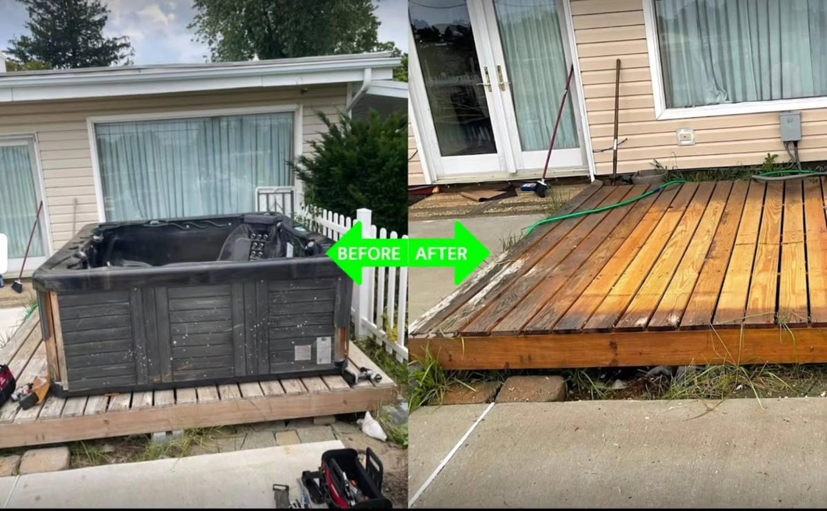 JunkinIrishman's tweet photo. You need a hot tub broken down and removed? WE GOT YOU! #beforeandafter #hottubremoval #hottubs #wegotyou #NJ #northernNJ #junkremoval #removals #removalservice #trashremoval https://t.co/txykC1wNC2