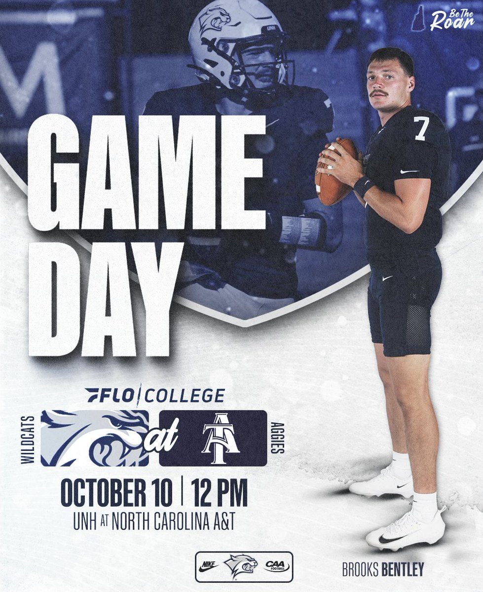 UNH_Football's tweet photo. 🏈 GAMEDAY 🏈
First-time foe NC A&amp;T at Truist Field in Greensboro

Game Day Central ➡️ https://t.co/pLq7jdwv2U

#FastPhyscialRelentless https://t.co/iScQdqjT1L