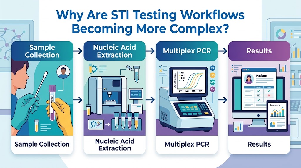 SINGUWAY2017's tweet photo. 🧬 STI testing demands efficient workflows.

Multiplex PCR enables multi-target detection in one workflow.

SINGUWAY supports laboratories with integrated extraction and PCR solutions.

🔗 https://t.co/evilAqF8mu

#STITesting #MultiplexPCR https://t.co/v5InONrAAs