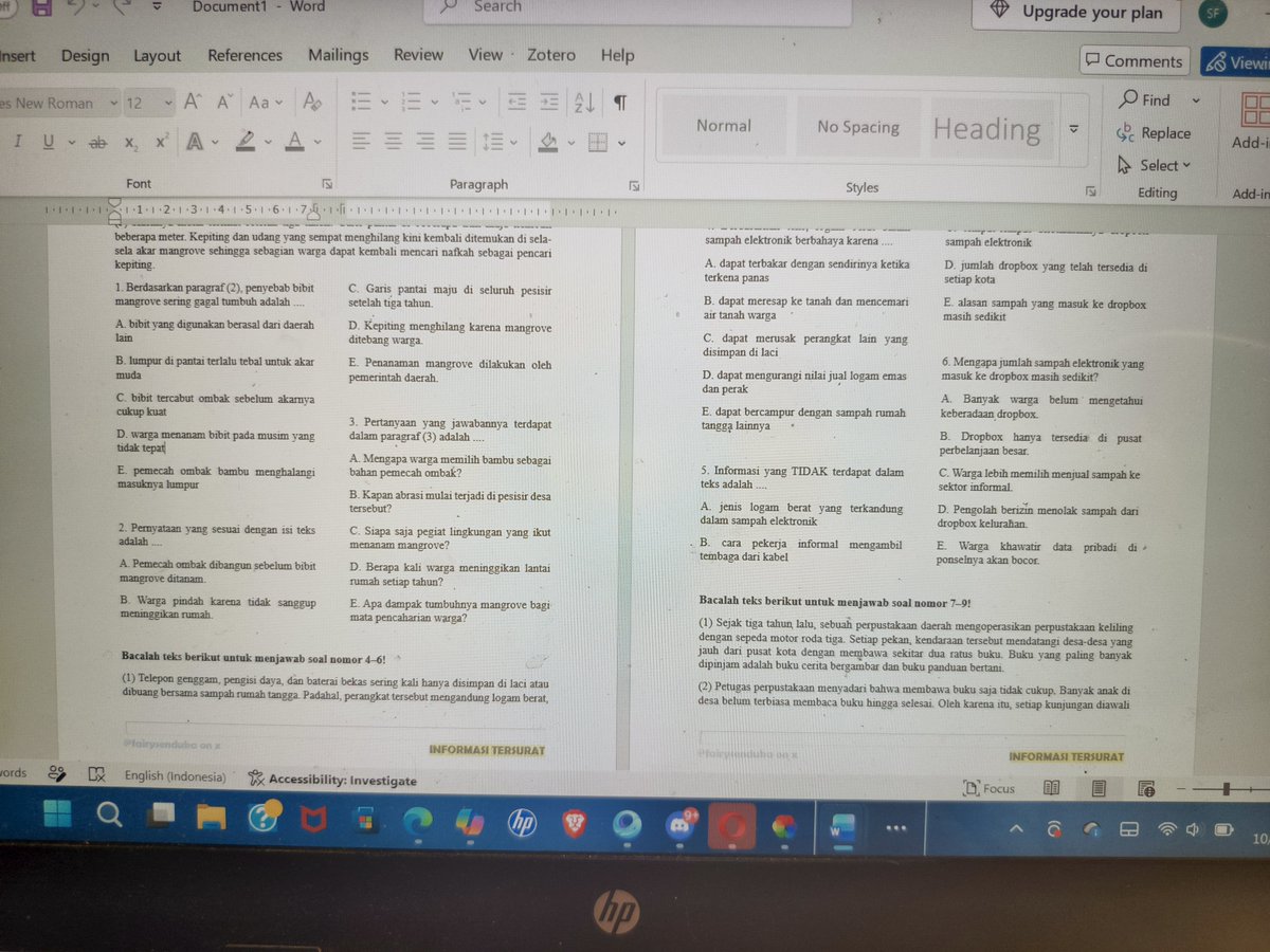 fairysenduka's tweet photo. aku mau share soal tka bahasa Indonesia er bab, ada yang mau enggak? https://t.co/5f7yDa1Xpb