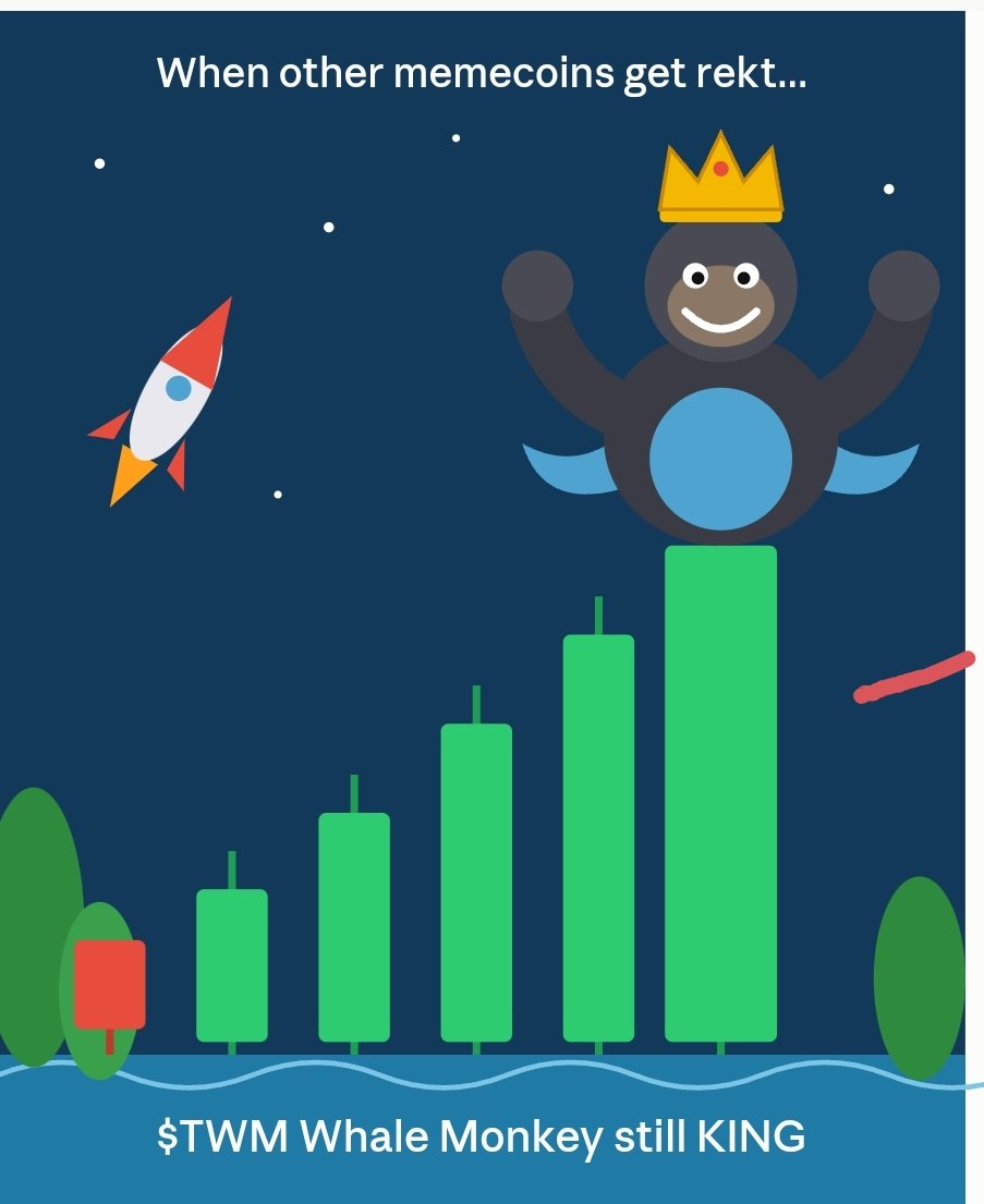 Eslam640's tweet photo. @BiFinanceE @BifinanceEx 🐋🦍 When other memecoins get rekt...
The Whale Monkey still wears the crown, king of the jungle AND the ocean!
$TWM isn't just another meme… it's royalty 👑
From Solana to BiFinance, the king keeps climbing!
@BiFinanceEx @TWM20724
#TWMeme #TWM  #BiFinance #MemeContest https://t.co/AKdph36ijq