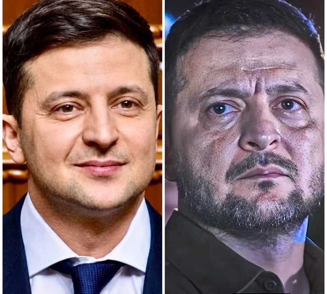 MykhailoRohoza's tweet photo. 🇺🇦 Have you noticed how much our President has changed throughout these years of war?

Look at Volodymyr Zelenskyy in 2019. Then look at him today. The difference is written on his face, in his eyes, in every expression. These are not merely the marks of passing years. They are the marks of war, responsibility, exhaustion, and unimaginable pressure.

People, I don't think we can truly comprehend the burden this man carries.

It is enormous. Overwhelming. Almost beyond human endurance.

To those who constantly criticize our President, I would say this: Try putting yourself in his shoes for just one minute.

Imagine waking up every morning knowing that millions of lives depend on your decisions. Imagine carrying the weight of a nation fighting for its very existence. Imagine negotiating with world leaders, confronting betrayal, facing impossible choices, and knowing that every mistake could cost human lives.

Many would not survive a single day under such pressure. Many would simply give up.

But Volodymyr Zelenskyy has not given up.

He stayed when others expected him to flee. He stood firm when the world doubted Ukraine's survival. And he continues to fight for his country, its people, and its future.

This does not mean he is perfect. No president is. Criticism is a fundamental right in a democracy, and leadership must always remain accountable.

But before condemning him, remember one simple truth: while we argue, criticize, and demand the impossible, he carries the responsibility of leading an entire nation through the bloodiest war Europe has witnessed in generations.

War offers no comfortable choices. No easy victories. No guarantees.

And yet he continues.

Ukraine does not need blind worship of its leaders. But neither does it need endless division, hatred, and accusations that weaken us from within.

Ukraine needs strength. Unity. Courage. And an unshakable belief in what we are fighting for.

You can disagree with Zelenskyy. You can criticize his decisions. But you cannot deny the extraordinary weight he has carried since February 24, 2022.

History will judge his presidency.

But history will also remember that when Ukraine faced its darkest hour, Volodymyr Zelenskyy did not abandon his country.

He stayed. He stood. He fought.

🇺🇦 And Ukraine is still standing.