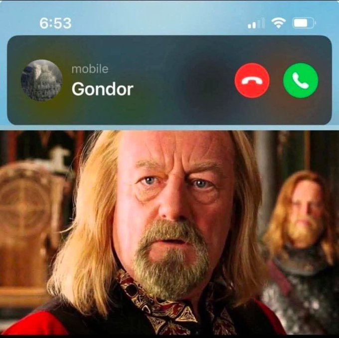 LOTR_Daily_'s tweet photo. Would you answer? https://t.co/D6bdADd3uq