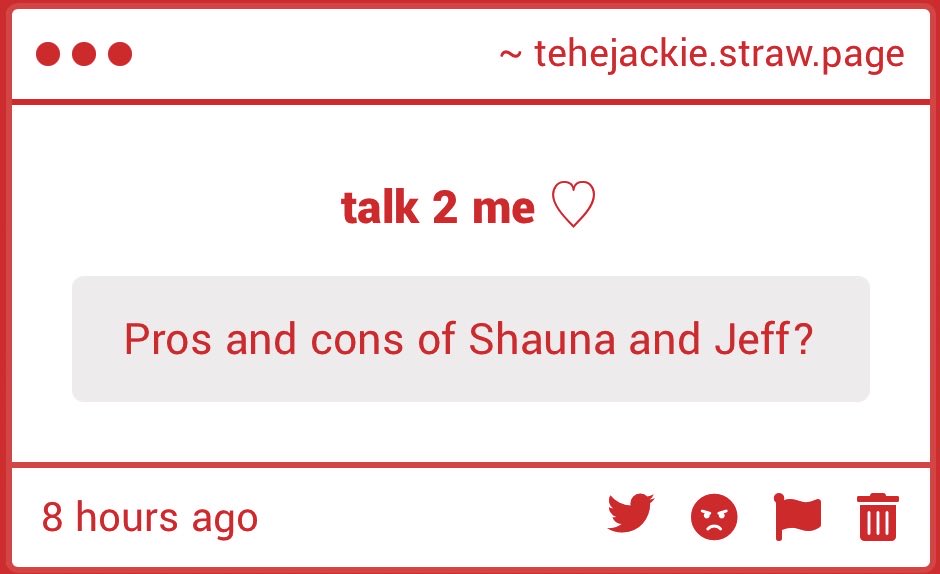 tehejackie's tweet photo. I’m not really sure how to answer this 😅 I guess pros are they’re both great and caring people, while there’s uh… more cons of one than the other https://t.co/zp2OwcJWfH