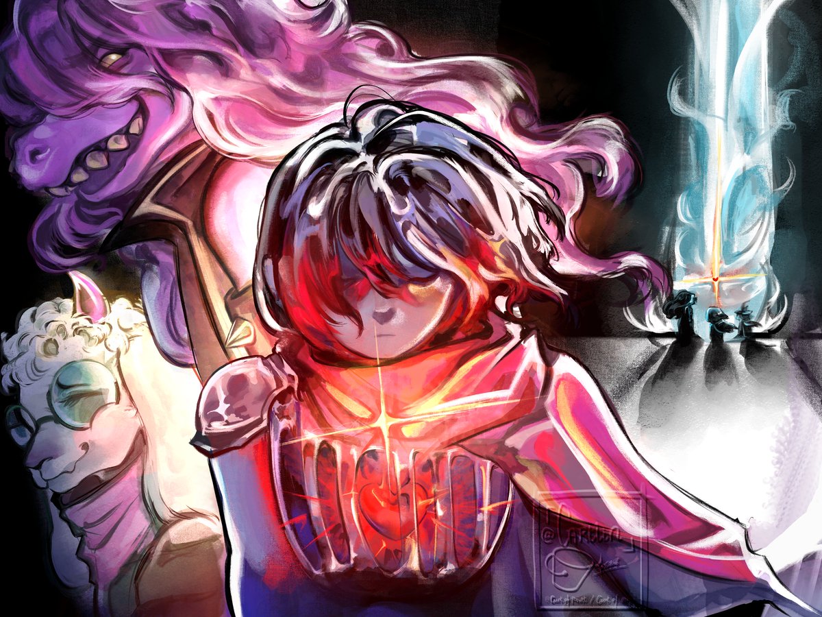 Cartofpaint's tweet photo. #deltarunefanart #deltarune #fanart #Kris #Susie #Ralsei

The prophecy https://t.co/nmJy9BQIYJ