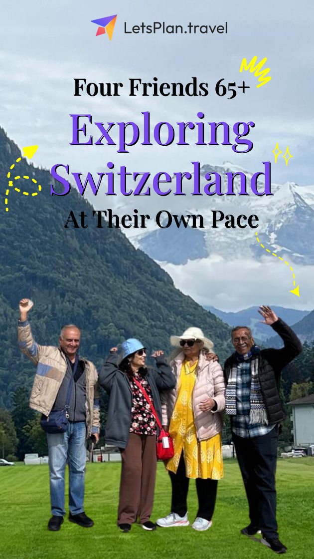 UgiSanfu's tweet photo. Four friends, all 65+, made their first Switzerland trip unforgettable. With a customised plan, they explored by train, cruise and cable car at their own pace, staying near stations and Indian restaurants. Their car-free village stay became a https://t.co/OCCX2F7Bw0
