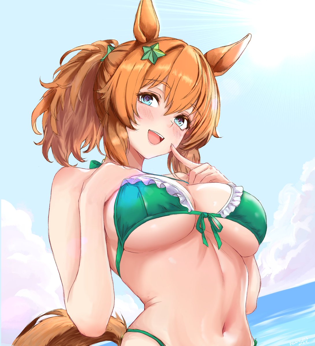 PennylessM's tweet photo. Taiki Shuttle enjoying the sun 🏖️ https://t.co/0s5xGTVBAp
