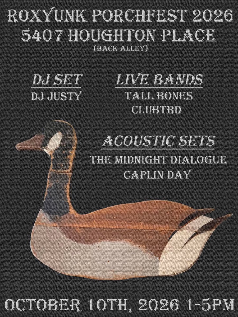 veshtsitsi's tweet photo. clubtbd has another show tomorrow! Going back to the one that started it all with Roxyunk Porchfest 💖
#phillymusic #phillypunk https://t.co/wV9ImeXmwz
