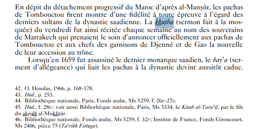 RebeuAmghar4dx's tweet photo. Chaque vendredi, la Khutba (la prière officielle) était obligatoirement récitée à Tombouctou, Gao et Djenné au nom des Sultans du Maroc. Juridiquement et religieusement, les élites du Sahel reconnaissaient le Sultan marocain comme leur souverain légitime meme sous les alaouites https://t.co/PApWHtVwyc